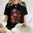 thumbnail image 5 of Womens Tops Dressy Casual Short Sleeve V Neck Work Out Shirts Gym Loose Long Tee Shirts Womens Graphic, 5 of 7