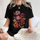 thumbnail image 4 of Faldas Cortas para Mujeres, Impresión de Flores Casual Oversized Camiseta de Manga Corta Top Hecho de 95% Poliéster 5% Spandex para Primavera Verano, Falda Corta de Verano, 4 of 7