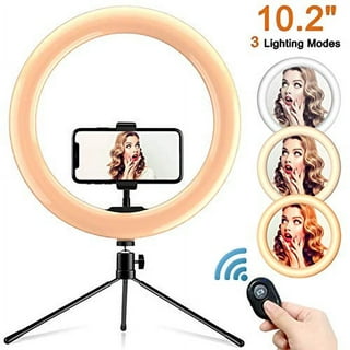 JTWEEN 6.3in LED Ring Light with Stand and Phone Holder, Aureday  3000K-6000K Dimmable Selfie Ringlight for  Video/Live Stream/Makeup