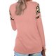 thumbnail image 4 of Camiseta informal con cuello en V y manga larga con estampado de leopardo para mujer Fridja  hj4062, 4 of 7