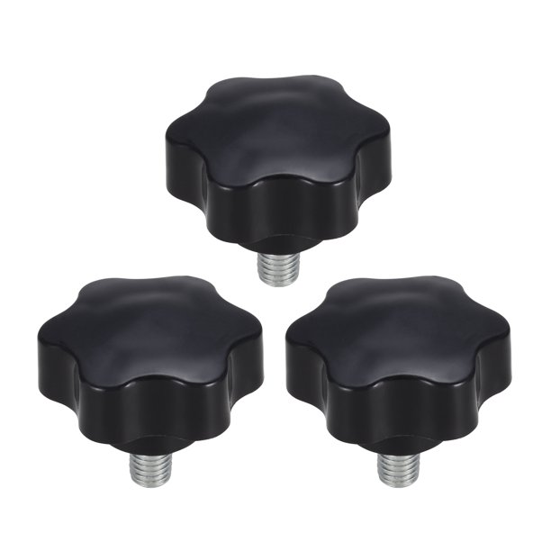 Clamping Screw Knob , 47mm Dia Plum Hex Shaped Grips Star Knob M10 x