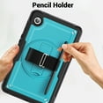 thumbnail image 5 of for Kids Rugged Heavy Duty Case for Samsung Galaxy Tab A9+ 11.0" 2023 SM-X210 / SM-X215 / SM-X216, Shockproof 360 Degree Rotatable Kickstand with Handstrap Protective Hybrid Cover Case, Lightblue, 5 of 10