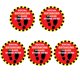 thumbnail image 2 of Advertencia Autoadhesiva Del Aviso Del Pie de Las Etiquetas Engomadas Sociales Del Piso de La Distancia 10PC Zulema Calcomanías autoadhesivas para piso, 2 of 8