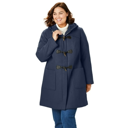 Woman Within Plus Size Classic Duffle Coat