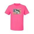 thumbnail image 2 of Wild Bobby, American Flag Jumping Largemouth Bass Fish, Fishing, Men's Graphic Tees, Neon Pink, 4XL, 2 of 3