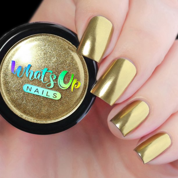Whats Up Nails Gold Chrome Powder for Mirror Nails