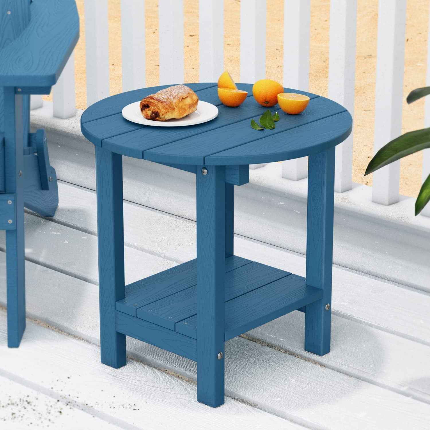 WINSOON 2Tier Side Table Adirondack Table End Table Outdoor table with
