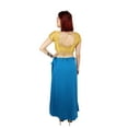 thumbnail image 4 of Sari Petticoat Stitched Indian Saree Petticoat Adjustable Waist Sari Skirt (Wedgewood), 4 of 7