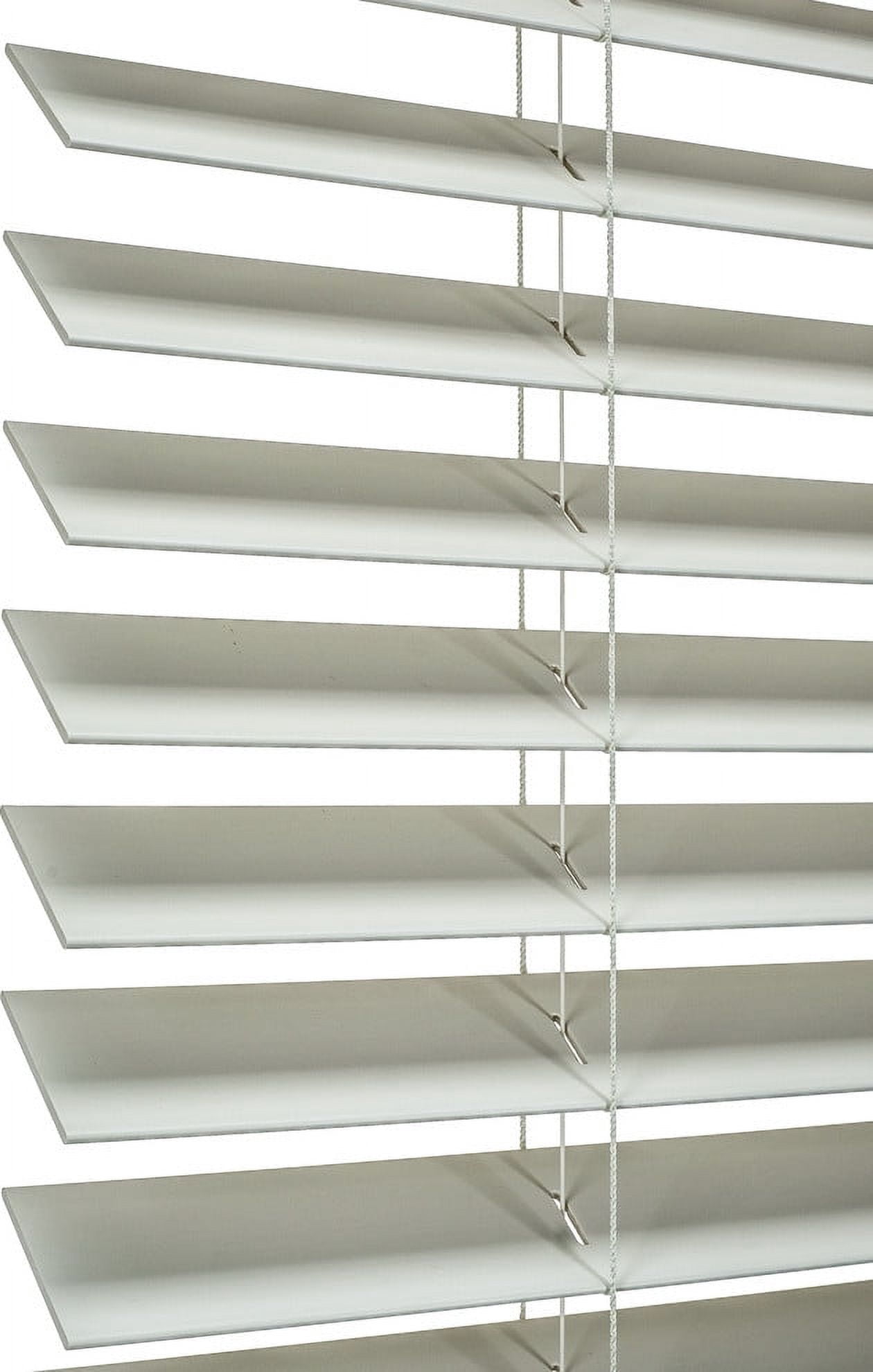 A Better Blind - Premium 2 Inch Cordless Fauxwood Horizontal Window Blinds - Smooth Snow White Color - 63 x 60