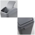 thumbnail image 3 of Sandmovie 4.5 Gallon Swing Top Trash Can, Plastic Garbage Can with Lid, 3 Pack, 3 of 7