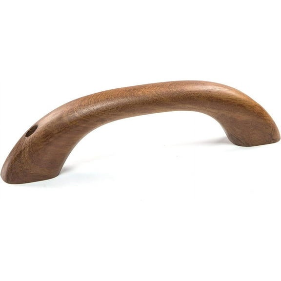 Solid Teak Grab Handle - 1-3/8" W X 9-1/8" L 2-1/4" H Brown Wood Finish
