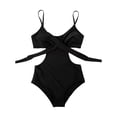 thumbnail image 2 of Maillot de Bain une Pièce, Taille Basse en V, à Col Creux, Slim, 2 of 10