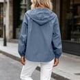 thumbnail image 5 of Admvng Jacket for Women Hooded Zip Up Windbreaker Lightweight Casual Outdoor Coat, 5 of 5