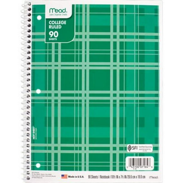 Mead Fashion College Ruled Notebook 1 Subject Mead Notebooks