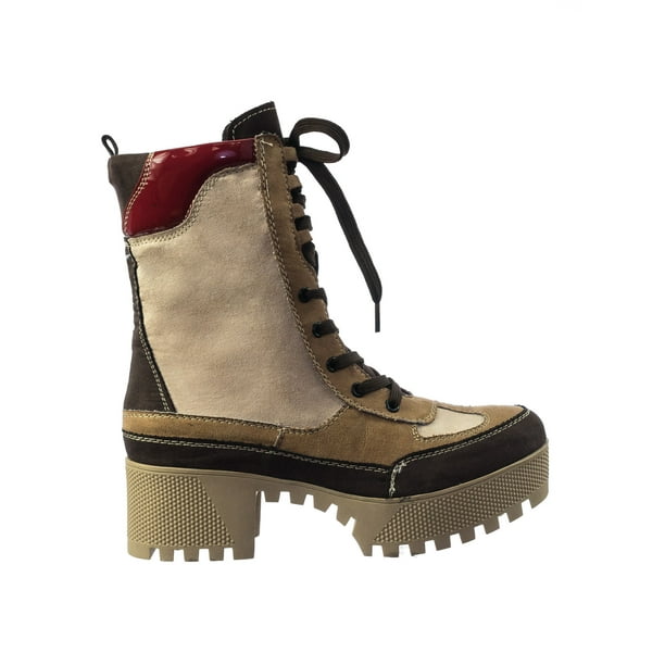 colorblock lug boots