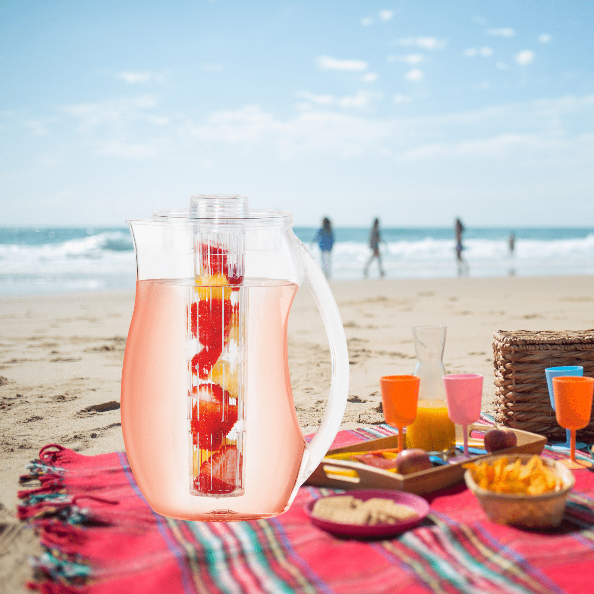 Clear Pitcher w/ Infuser Tube (3 lt, 102 oz)