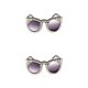 thumbnail image 2 of Gafas de sol vintage Sonducket para mujer marco grande negro 2piezas, 2 of 6