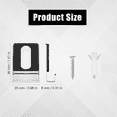 thumbnail image 2 of 8pcs Metal Mirror Holder Kit, Mirror Clips with Screws Rubber Pads Mirror Hooks Heavy Duty Mirror Hanger Hardware Silver, 2 of 3