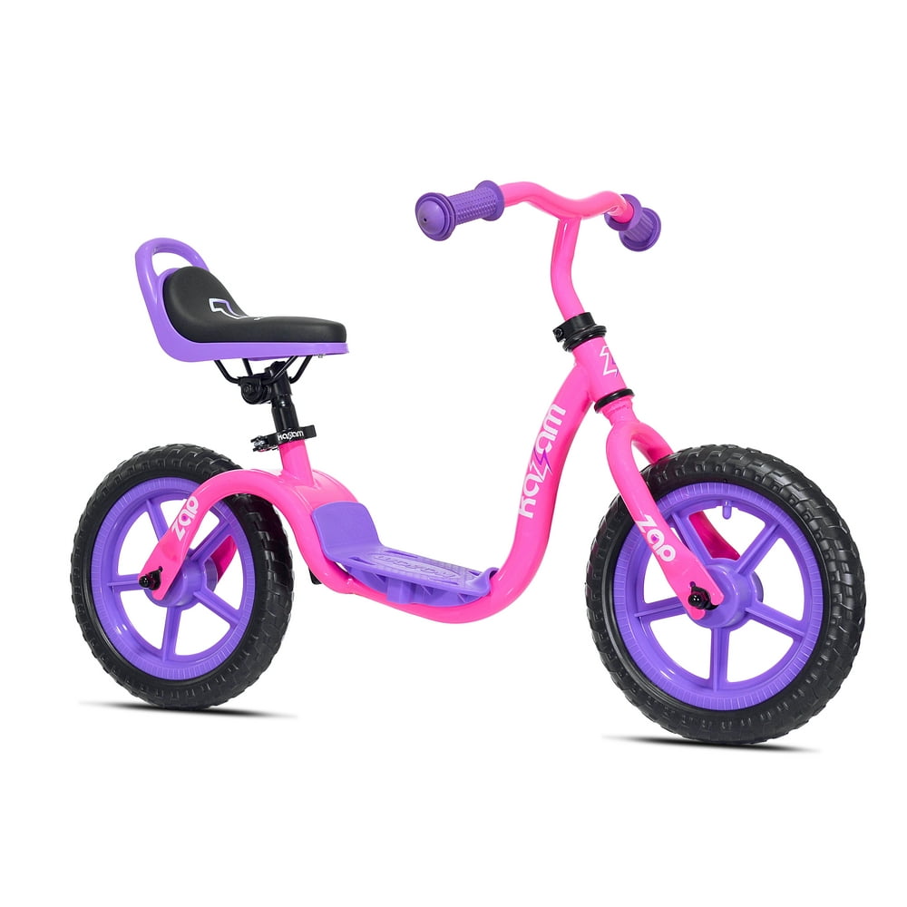 KaZAM 12" Child's Balance Bike & Helmet, Pink