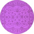 thumbnail image 1 of Ahgly Company Indoor Round Oriental Purple Traditional Area Rugs, 7' Round, 1 of 4