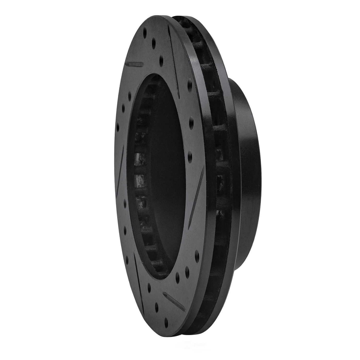 Dynamic Friction Company 633-54007L DFC Brake Rotor - Drilled And Slotted - Black