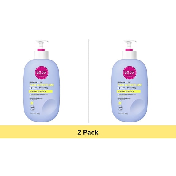eos Shea Better Moisture Body Lotion Vanilla Cashmere, 16 Oz - 2 Pack