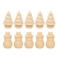 thumbnail image 1 of EeaseMX 20 piezas de muñecos de madera DIY con forma de muñeco de nieve y árbol de Navidad, adorno en blanco, juguete pintado, 1 of 7