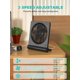 thumbnail image 3 of Tevelecin Ventilador de escritorio pequeño, ventilador USB recargable de 2000 mAh con batería, ultra silencioso, viento fuerte, ventiladores de viaje de 3 velocidades, 3 of 5