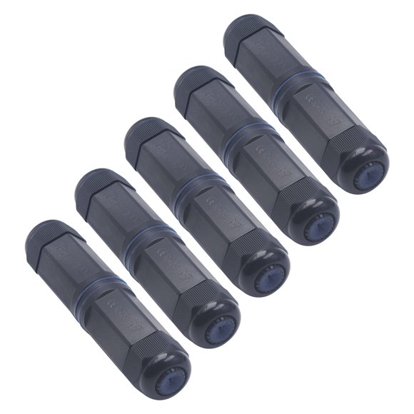LEENUE Waterproof RJ45 Coupler 5-Pack, IP67 Waterproof Ethernet Connector Shielded Cat6 Outdoor Coupler PoE