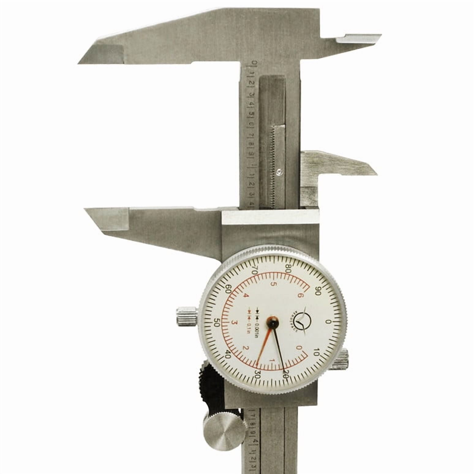 6" Shockproof Dual Reading Dial Caliper Stainless Steel Accurate to 0.001"