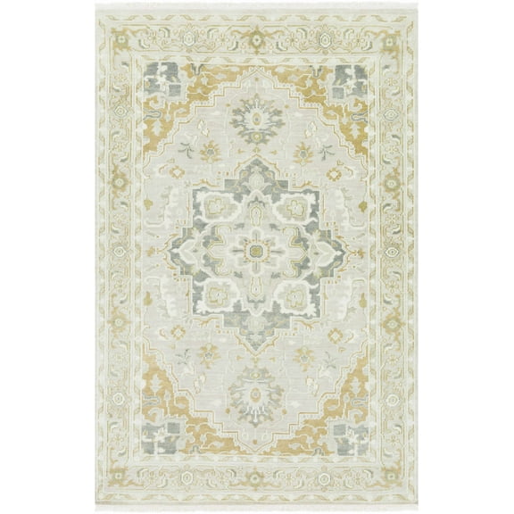 Hauteloom Convent Wool Living Room, Bedroom Area Rug - Traditional - Brown, Beige, Green - 2' x 3'