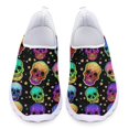 thumbnail image 1 of Zapatos casuales con estampado de calavera clásica y sexy para mujer, zapatos planos deportivos para exteriores, zapatos de malla transpirables y cómodos para verano y otoño, 1 of 5