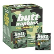 Butt Napkins, Hunting Wipes, Water-Based Flushable Wipes, Individually Wrapped, 10-Pack