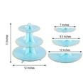thumbnail image 6 of BalsaCircle 3 Tiers Blue Gold Trim 13" Cake Cupcake Stand Birthday Party Wedding Centerpieces Decorations, 6 of 8