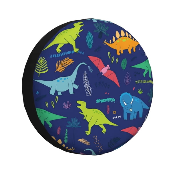 Balery Dinosaurs Cubiertas para Neumáticos - Protector Resistente para Neumáticos de Camioneta, SUV, Remolque, Camper y RV-15 inch