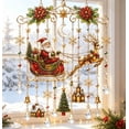 thumbnail image 5 of Winter Reindeer Christmas Hanging Suncatcher, Christmas Tree House Moon Design Window Hanging Sun Catcher Home Accent, 5 of 6