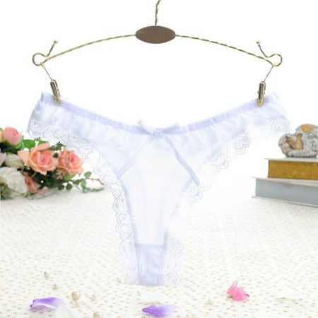 

UoCefik Womens Briefs See Through Solid Underwear Seamless Stretch Sexy Lace Brief