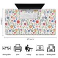 thumbnail image 5 of Long Mouse Pads for Desk,Pioneer Flower Floral Print Pattern Desk Mats on Top Of Desks, Desk Mouse Pad Extra Large with 3mm Non-Slip Base and Stitched Edge for Gaming,Office,Work,Home 47.3"x23.6", 5 of 6