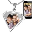 thumbnail image 2 of Picturesongold.Com Super Guy/Gal Style Pendant - 1 inch x 3/4 inch - Solid 14K White Gold, 2 of 5