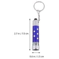 thumbnail image 2 of EeaseMX 5 llaveros con linterna, llavero portátil LED, llavero decorativo, pequeño regalo para hombres y mujeres (rojo, morado, verde, azul y negro), 2 of 7