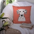 thumbnail image 3 of Checkered Cute Dog Face Fabric Decorative Pillow, 3 of 4