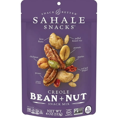 Sahale Snacks Creole Bean + Nut Snack Mix 4 Ounces (Pack of 6)