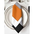 thumbnail image 2 of Orange Black Grey Cloth Napkins Washable Set of 1, Middle Century Irregular Geo Abstract Art Reusable Dinner Table Napkins Cloth Bulk for Weddings Kitchen Restaurants Hotel Events Party 20 x 20 Inch, 2 of 9
