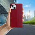 thumbnail image 3 of Compatible with Apple iPhone 15 Flip Glitter Wallet Case for Women, Pu Leather with Card Slots Crystal Diamond Owl Embossing Shockproof Cover Case for iPhone 15 MTY-Red, 3 of 16