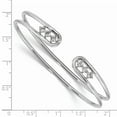 thumbnail image 2 of White Sterling Silver bracelet Cuff Cubic Zirconia CZ 8.4 mm, 2 of 2
