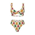 thumbnail image 5 of Honeii Colorful Frogs Print Women’s Bikini Set,Two Piece Swimsuit Bathing Suits,Stylish High Elasticity Swimwear for Beach and Pool, 5 of 7