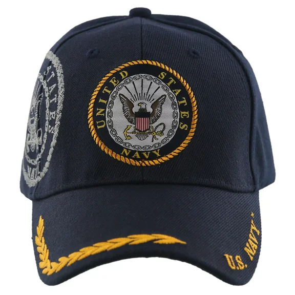US NAVY USN ROUND SHADOW BALL CAP HAT NAVY LICENSED