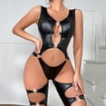 thumbnail image 5 of Gibobby Conjunto de lencería Ropa Interior Divertida para Mujer, Escote En V Profundo, Encaje Sexy, Vestido Transparente, Vestido para Conjuntos De Lencería(Negro, G), 5 of 5