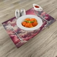 thumbnail image 2 of Ambesonne Pink Place Mats Set of 4, Fluffy Rosy Clouds Ombre Sky, Standard Size, Pearl and Off White, 2 of 5
