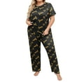 thumbnail image 2 of WCJM Full Slip Women's Plus Size 2 Piece Pajama Set Printed Short Sleeve T Shirt and Pants Pj Set Sets, 2 of 6